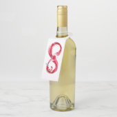 Infinity with Red Wine Flaschenanhänger (Angewinkelt)