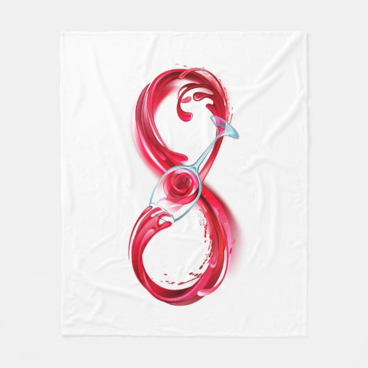Infinity with Red Wine Fleecedecke (Vorderseite)