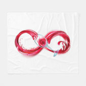 Infinity with Red Wine Fleecedecke (Vorderseite (Horizontal))