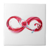 Infinity with Red Wine Fliese (Vorderseite)
