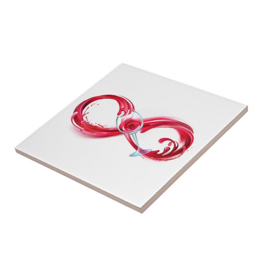 Infinity with Red Wine Fliese (Seite)