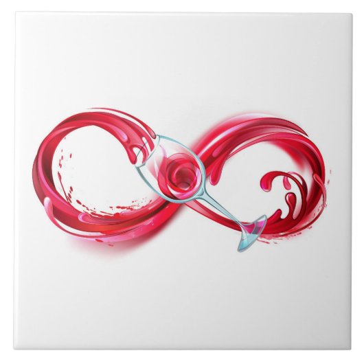 Infinity with Red Wine Fliese (Vorderseite)