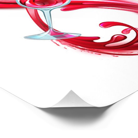 Infinity with Red Wine Fotodruck (Ecke)