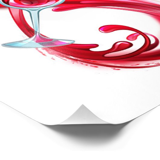 Infinity with Red Wine Fotodruck (Ecke)