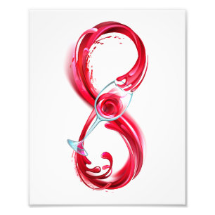 Infinity with Red Wine Fotodruck