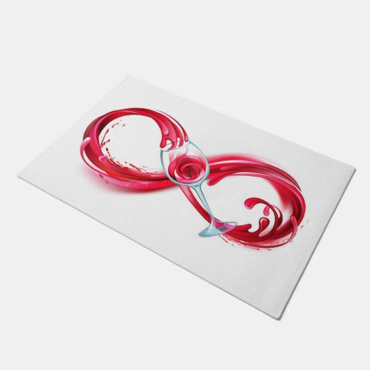 Infinity with Red Wine Fußmatte (Schrägansicht)