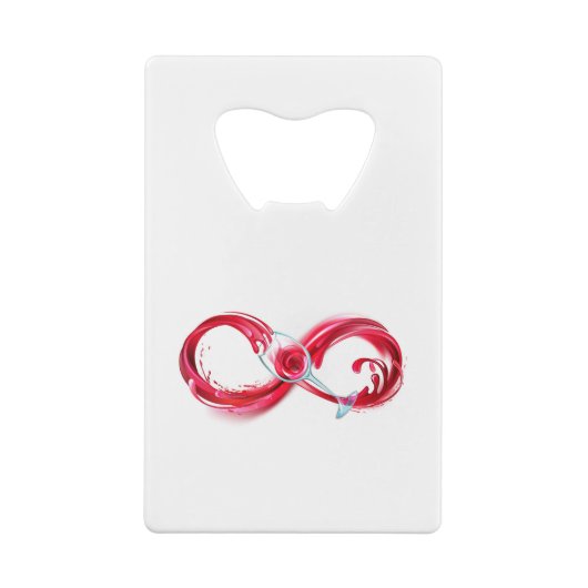 Infinity with Red Wine Geldbeutel Flaschenöffner (Rückseite)