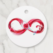 Infinity with Red Wine Geschenkanhänger (Rückseite)
