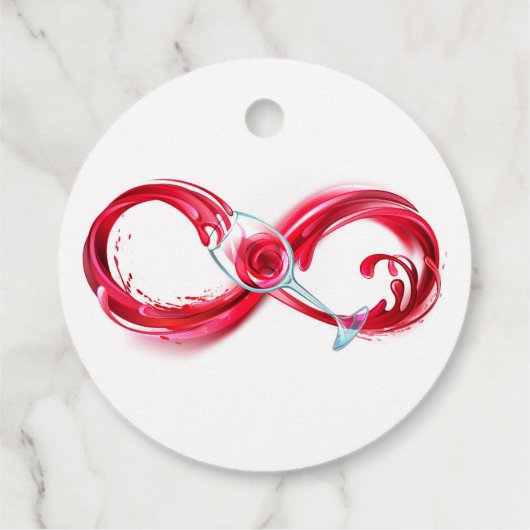 Infinity with Red Wine Geschenkanhänger (Rückseite)