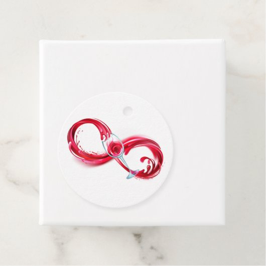 Infinity with Red Wine Geschenkanhänger (Beispiel)