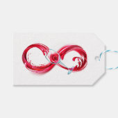 Infinity with Red Wine Geschenkanhänger (Vorderseite (Horizontal))