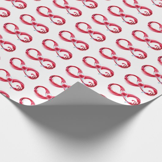 Infinity with Red Wine Geschenkpapier (Ecke)