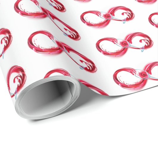 Infinity with Red Wine Geschenkpapier (Rolleneckpunkt)