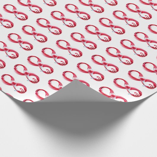Infinity with Red Wine Geschenkpapier (Ecke)