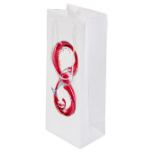 Infinity with Red Wine Geschenktüte Für Weinflaschen (Vorderseite Schrägansicht)