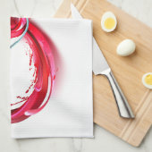 Infinity with Red Wine Geschirrtuch (Viertel Falte)