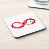 Infinity with Red Wine Getränkeuntersetzer (Linke Seite)