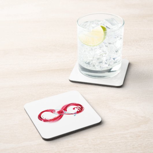 Infinity with Red Wine Getränkeuntersetzer (Rechte Seite)