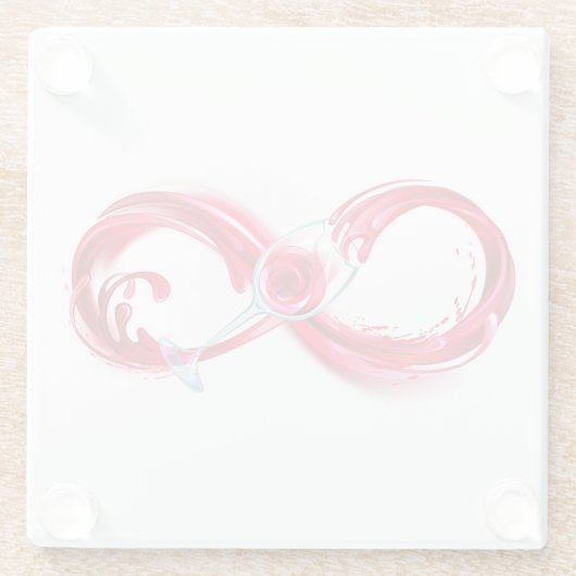 Infinity with Red Wine Glasuntersetzer (Rückseite)