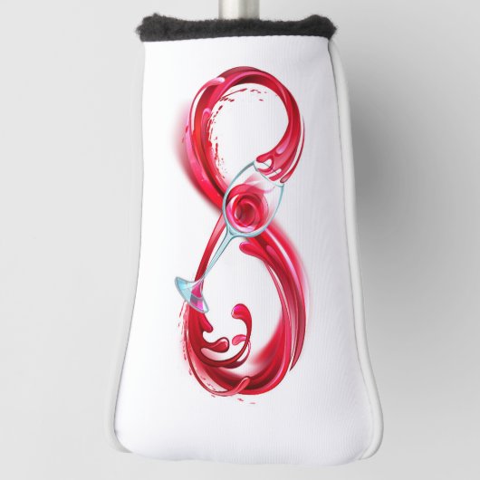 Infinity with Red Wine Golf Headcover (Rotieren 90)