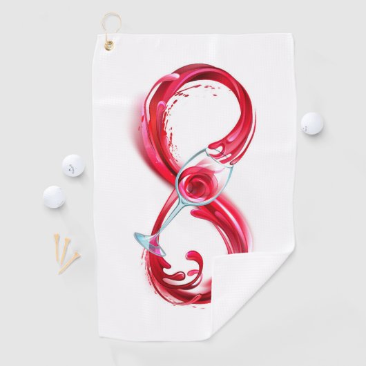 Infinity with Red Wine Golfhandtuch (Insitu)