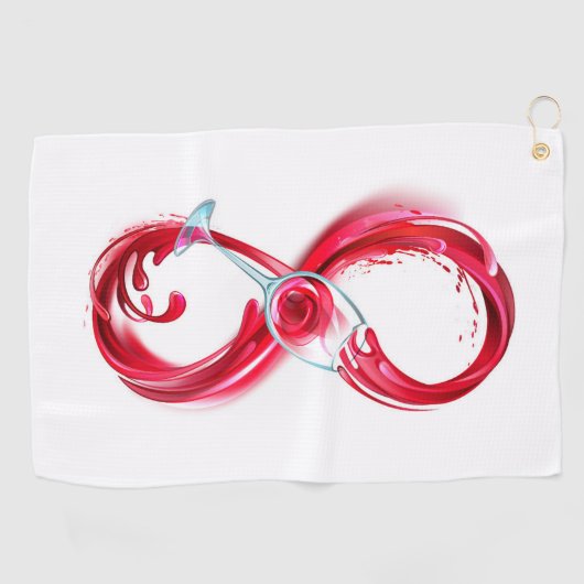 Infinity with Red Wine Golfhandtuch (Horizontal)