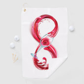 Infinity with Red Wine Golfhandtuch (Insitu)