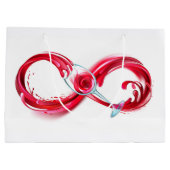 Infinity with Red Wine Große Geschenktüte (Rückseite)
