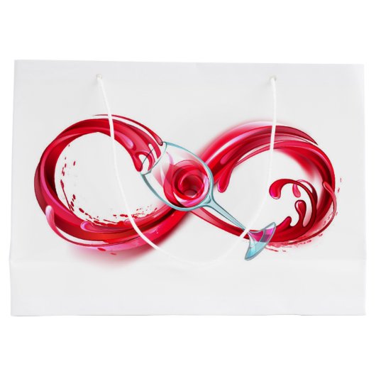 Infinity with Red Wine Große Geschenktüte (Rückseite)