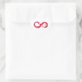 Infinity with Red Wine Herz-Aufkleber (Tasche)