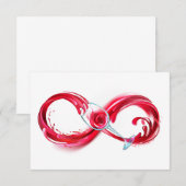 Infinity with Red Wine Hinweiskarte (Vorne/Hinten)