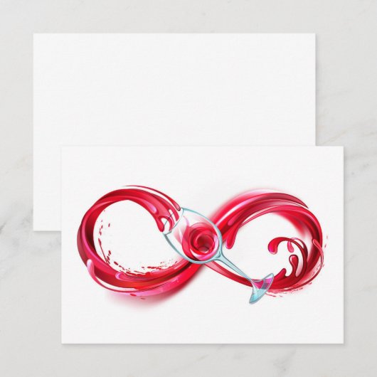 Infinity with Red Wine Hinweiskarte (Vorne/Hinten)