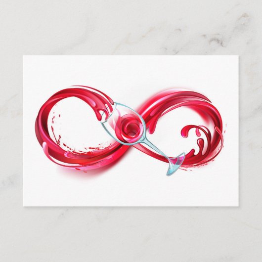 Infinity with Red Wine Hinweiskarte (Vorderseite)