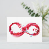 Infinity with Red Wine Hinweiskarte (Stehend Vorderseite)