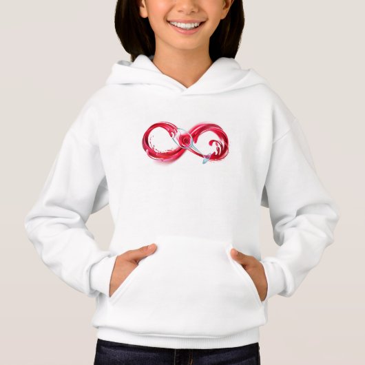 Infinity with Red Wine Hoodie (Vorderseite)