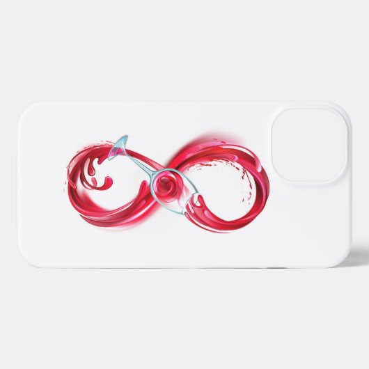 Infinity with Red Wine iPhone Hülle (Rückseite (Horizontal))
