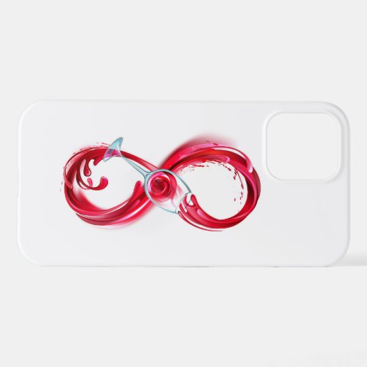 Infinity with Red Wine iPhone Hülle (Rückseite (Horizontal))