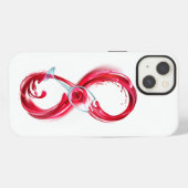 Infinity with Red Wine iPhone Hülle (Rückseite (Horizontal))