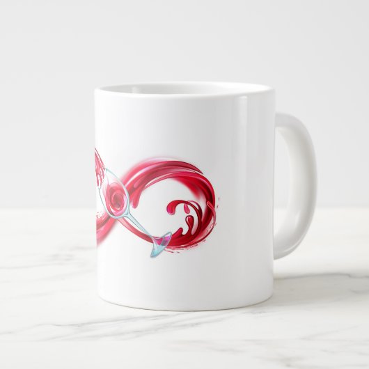 Infinity with Red Wine Jumbo-Tasse (Vorderseite Rechts)
