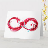 Infinity with Red Wine Karte (Gelbe Blume)