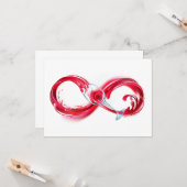 Infinity with Red Wine Karte (Vorderseite/Rückseite Beispiel)