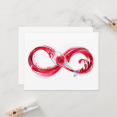 Infinity with Red Wine Karte (Vorderseite/Rückseite Beispiel)
