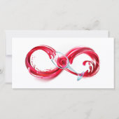 Infinity with Red Wine Karte (Vorderseite)