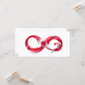 Infinity with Red Wine Karte (Vorderseite/Rückseite Beispiel)