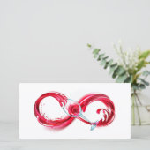 Infinity with Red Wine Karte (Stehend Vorderseite)