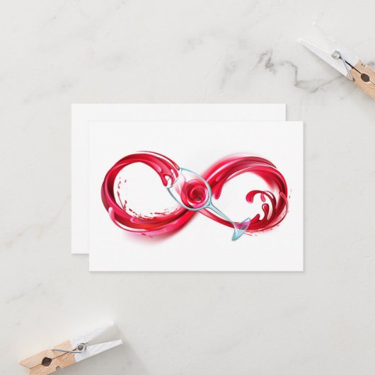 Infinity with Red Wine Karte (Vorderseite/Rückseite Beispiel)
