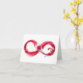 Infinity with Red Wine Karte (Gelbe Blume)