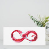 Infinity with Red Wine Karte (Stehend Vorderseite)