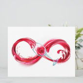 Infinity with Red Wine Karte (Stehend Vorderseite)