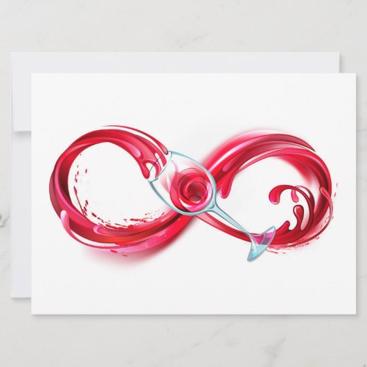 Infinity with Red Wine Karte (Vorderseite)